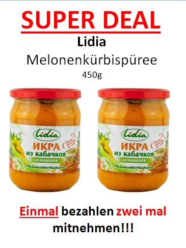 LIDIA Melonenkürbispüree zum halben Preis…..