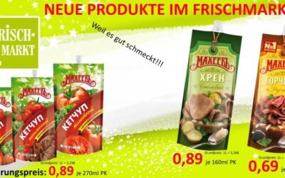 Maheev Ketchup oder Maheev Senf im Frischmarkt