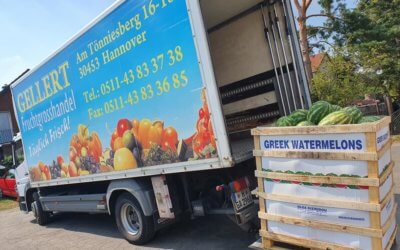 Wassermelonen aus Griechenland im Frischmarkt Gifhorn