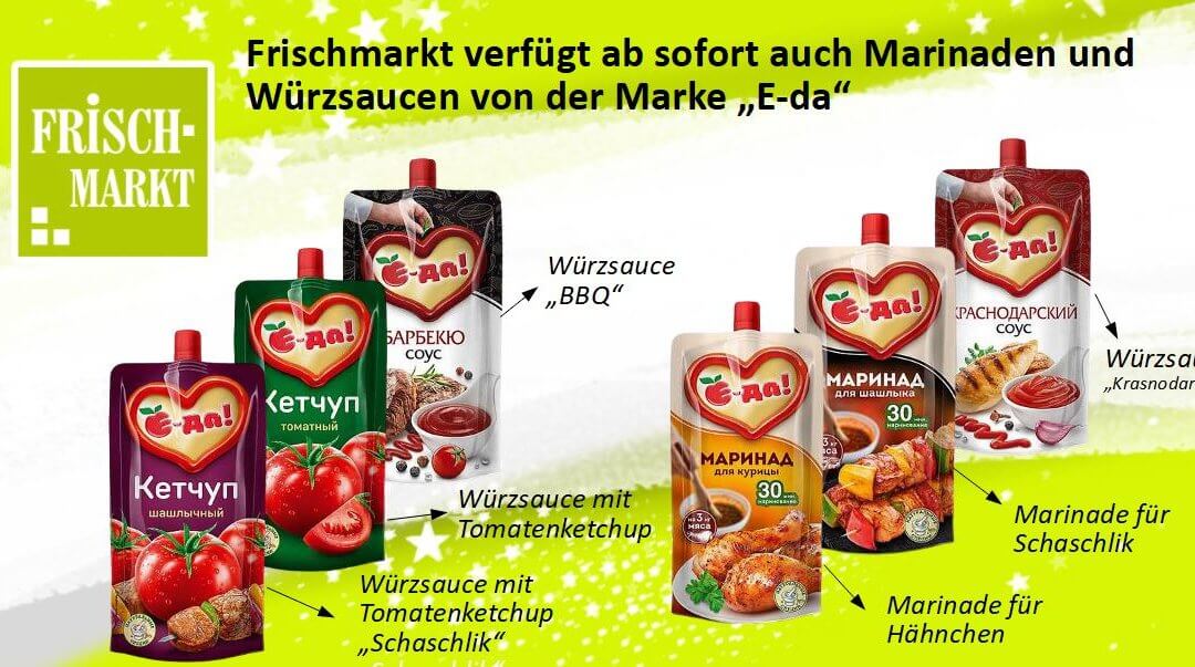 Russische Sauce der Handelsmarke “E-da” im Frischmarkt