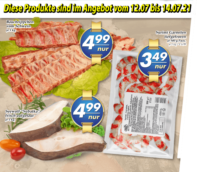 Angebot Montag bis Mittwoch